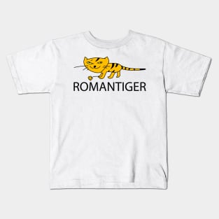 Funny tiger as a romantic Kids T-Shirt